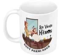 Fabulous Mug céramique Les Vrais Héros - Coiffeur Barbier Visagiste Blanc G