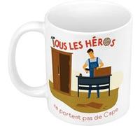 Fabulous Mug céramique Les Vrais Héros - Menuisier Charpentier Ebéniste Blanc G