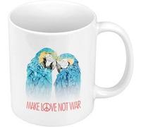 Fabulous Mug céramique Make Love Not War Perroquet Blanc G