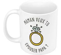 Fabulous Mug céramique Maman Veux-tu épouser papa ? Blanc G