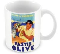 Fabulous Mug céramique Marseille Olive Vieux Port Pastis Blanc