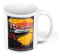 Fabulous Mug céramique Marseille Port Affiche Vintage Blanc G