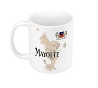 Fabulous Mug Céramique Mayotte 976 Département Outre Mer Carte Ancienne Rare