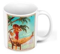 Fabulous Mug céramique Miami Florida Affiche Vintage Blanc G