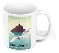 Fabulous Mug céramique Mont Saint Michel France Affiche Vintage Blanc G