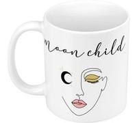 Fabulous Mug céramique Moon Child Line Art Blanc G