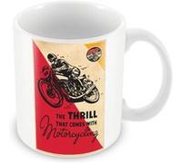 Fabulous Mug céramique Motorcycling Moto Affiche Vintage Cafe Racer Blanc G