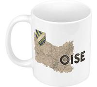 Fabulous Mug céramique Oise carte ancienne Blanc G