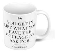 Fabulous Mug céramique Oprah Winfrey You Get In Life Citation Blanc G