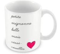 Fabulous Mug céramique Petite Mignonne Belle mais Casse-Couilles Blanc G