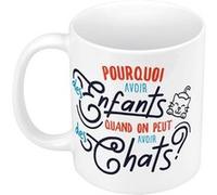 Fabulous Mug céramique Pourquoi avoir des Enfants ? Chats Blanc G