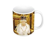 Fabulous Mug Céramique Queen Elisabeth II Trone Doré et Couronne Reine d'Angleterre
