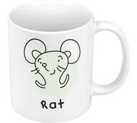 Fabulous Mug céramique Rat Signe Astrologique Chinois Blanc G