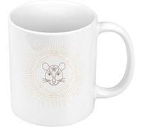Fabulous Mug céramique Rat Signe Chinois Astrologie Blanc G
