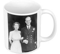 Fabulous Mug céramique Reine Elisabeth II Prince Philip 1945 Blanc G
