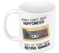 Fabulous Mug céramique Retro Games - Money Can't Buy Happiness Blanc G