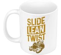 Fabulous Mug céramique Slide Lean Twist Moto Blanc G