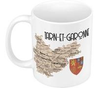 Fabulous Mug céramique Tarn et Garonne carte ancienne Blanc G