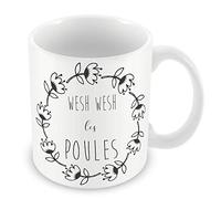 Fabulous Mug Céramique Tasse Wesh les Poules Couronne de fleurs