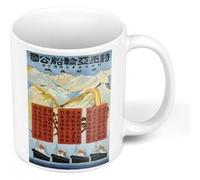 Fabulous Mug céramique The Orient Steamships Chine Affiche Vintage Blanc G