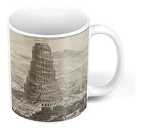 Fabulous Mug céramique Tour De Babel Turris Babel Athanasius Kircher Blanc G