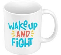 Fabulous Mug céramique Wake Up and Fight Blanc G
