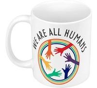 Fabulous Mug céramique We Are All Humans LGBT Blanc G