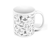 Fabulous Mug Céramique Yoga Animaux Dessin Asanas Art Meditation