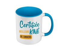 Fabulous Mug de Couleur Qualité Premium Bleu - Certifiée meilleure Kiné de l'univers Docteur Sport Medecin - Tasse avec anse et intérieur de couleur