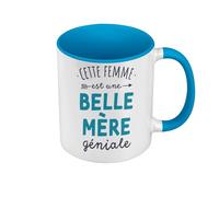 Fabulous Mug de Couleur Qualité Premium Bleu - Cette Femme est une Belle Mère Géniale Belle Maman - Tasse avec anse et intérieur de couleur