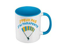 Fabulous Mug de Couleur Qualité Premium Bleu - J'Peux Pas J'ai Parapente Nature Vol Outdoor - Tasse avec anse et intérieur de couleur