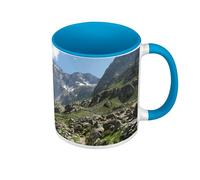 Fabulous Mug de Couleur Qualité Premium Bleu - Montagnes Pyrenees France Nature Paysage Decoration - Tasse avec anse et intérieur de couleur