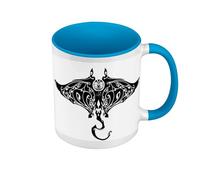 Fabulous Mug de Couleur Qualité Premium Bleu - Raie Manta Maori Tatouage Nouvelle-Zelande Art - Tasse avec anse et intérieur de couleur