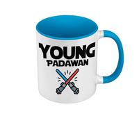Fabulous Mug de Couleur Qualité Premium Bleu - Young Padawan Star Galaxy Knight - Tasse avec anse et intérieur de couleur