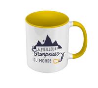 Fabulous Mug de Couleur Qualité Premium Jaune - La Meilleure Grimpeuse du Monde Escalade Montagne Grimpe - Tasse avec anse et intérieur de couleur
