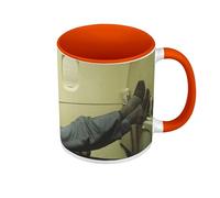 Fabulous Mug de Couleur Qualité Premium Orange - Jacques Chirac Swag Vintage President France Avion - Tasse avec anse et intérieur de couleur