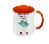 Fabulous Mug de Couleur Qualité Premium Orange - Les Jeux de Société M'Appellent Loisir Board Games - Tasse avec anse et intérieur de couleur