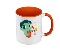 Fabulous Mug de Couleur Qualité Premium Orange - Sagittaire Signe astrologie Zodiaque Dessin Symbole Illustration - Tasse avec anse et intérieur de couleur