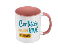 Fabulous Mug de Couleur Qualité Premium Rose - Certifiée meilleure Kiné de l'univers Docteur Sport Medecin - Tasse avec anse et intérieur de couleur