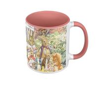 Fabulous Mug de Couleur Qualité Premium Rose - Lapin Chatons Canards Mignon Illustration Enfant Beatrice Potter - Tasse avec anse et intérieur de couleur