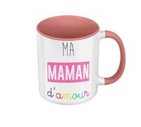 Fabulous Mug de Couleur Qualité Premium Rose - Ma Maman D'Amour Mignon Famille Parents Mere - Tasse avec anse et intérieur de couleur