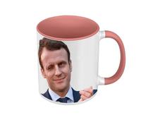 Fabulous Mug de Couleur Qualité Premium Rose - Macron Clin d'Oeil President France Humour Meme - Tasse avec anse et intérieur de couleur