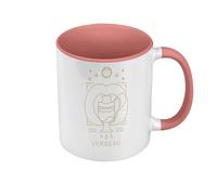 Fabulous Mug de Couleur Qualité Premium Rose - Verseau Signe Astrologie Bohème Zodiaque Astres Constellation - Tasse avec anse et intérieur de couleur
