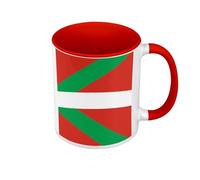 Fabulous Mug de Couleur Qualité Premium Rouge - Drapeau Pays Basque Football Sport Equipe Nationale - Tasse avec anse et intérieur de couleur