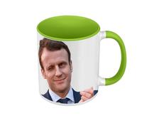 Fabulous Mug de Couleur Qualité Premium Vert - Macron Clin d'Oeil President France Humour Meme - Tasse avec anse et intérieur de couleur