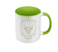 Fabulous Mug de Couleur Qualité Premium Vert - Taureau Cartomancie Signe Astrologie Zodiaque Astres Constellation Tarot - Tasse avec anse et intérieur de couleur