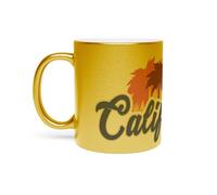 Fabulous Mug Doré en Céramique Chromé - California Amérique Soleil Plage - 325 ml