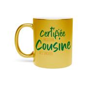 Fabulous Mug Doré en Céramique Chromé - Certifiée meilleure Cousine de l'univers - 325 ml