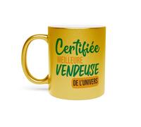 Fabulous Mug Doré en Céramique Chromé - Certifiée meilleure Vendeuse de l'univers Boutique Magasin - 325 ml