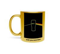 Fabulous Mug Doré en Céramique Chromé - Dark Side of The Beer/Wish You Were Beer - 325 ml